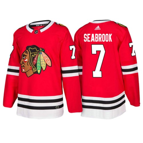 Male Brent Seabrook #7 Red 2018 New Season Team Home Jersey