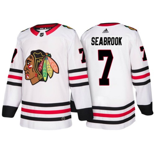 Male Brent Seabrook #7 White 2018 New Season Team Away Jersey