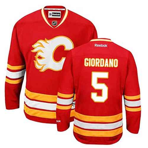 Mark Giordano #5 Red Alternate Replica Jersey