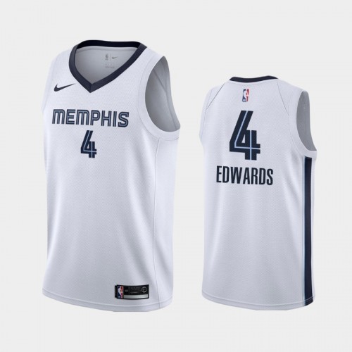 Memphis Grizzlies Carsen Edwards Men #4 Association Edition 2021 Trade White Jersey