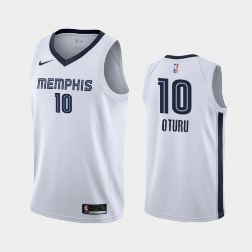 Memphis Grizzlies Daniel Oturu Men #10 Association Edition 2021 Trade White Jersey