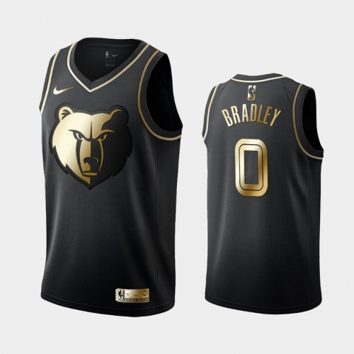 Men's Memphis Grizzlies #0 Avery Bradley Black Golden Logo Jersey
