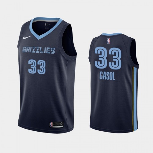 Memphis Grizzlies Marc Gasol Men #33 Icon Edition 2021 Trade Navy Jersey
