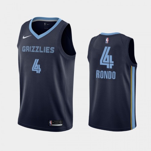 Memphis Grizzlies Rajon Rondo Men #4 Icon Edition Navy Jersey