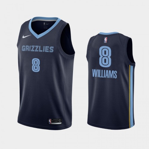 Memphis Grizzlies Ziaire Williams Men #8 Icon Edition Navy Jersey
