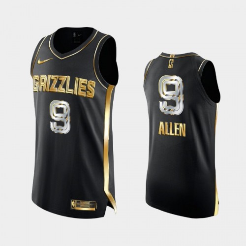 Memphis Grizzlies Tony Allen Men #9 Retired Number Black Golden Limited Jersey