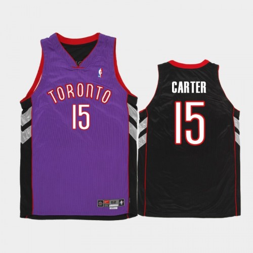 Men's 1999-2002 Toronto Raptors #15 Vince Carter Purple Throwback Road Jersey