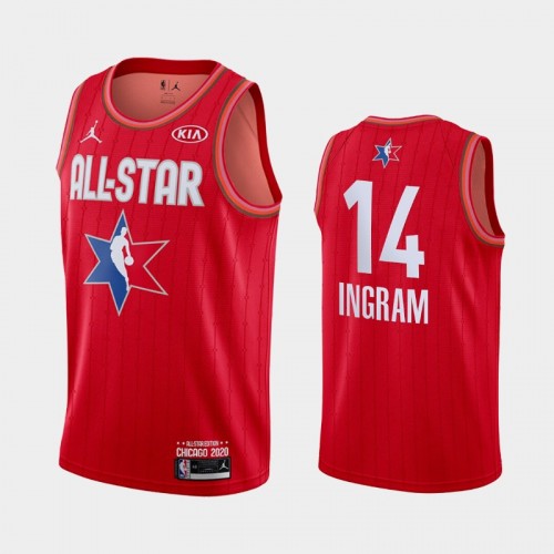 Men's 2020 NBA All-Star Game New Orleans Pelicans #14 Brandon Ingram Finished Jersey - Red