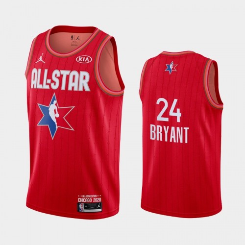 Men's 2020 NBA All-Star Game Los Angeles Lakers #24 Kobe Bryant Finished Jersey - Red