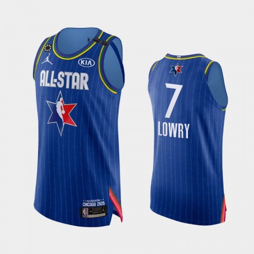 Men's 2020 NBA All-Star Game Raptors #7 Kyle Lowry Honor Kobe Bryant Authentic Jersey - Blue