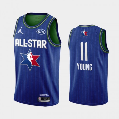 Men's 2020 NBA All-Star Game Brooklyn Nets #11 Kyrie Irving Finished Jersey - Blue