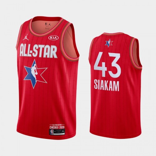 Men's 2020 NBA All-Star Game Toronto Raptors #43 Pascal Siakam Finished Jersey - Red