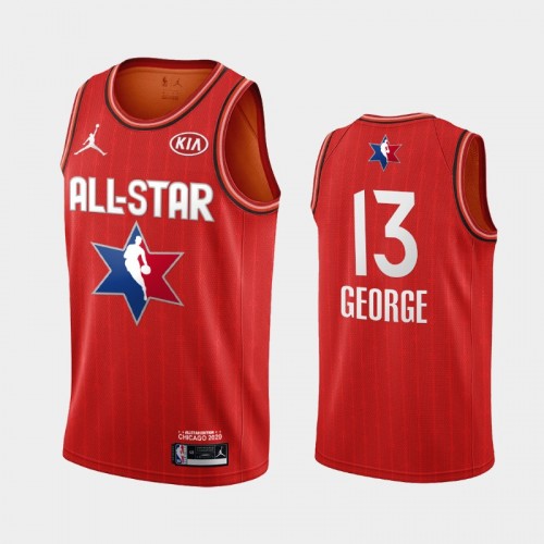 Men's 2020 NBA All-Star Game Los Angeles Clippers #13 Paul George Finished Jersey - Red