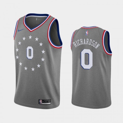 Men's Philadelphia 76ers Josh Richardson #0 Gray 2019-20 City Jersey