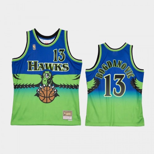 Men's Atlanta Hawks #13 Bogdan Bogdanovic Blue Reload 2.0 Jersey