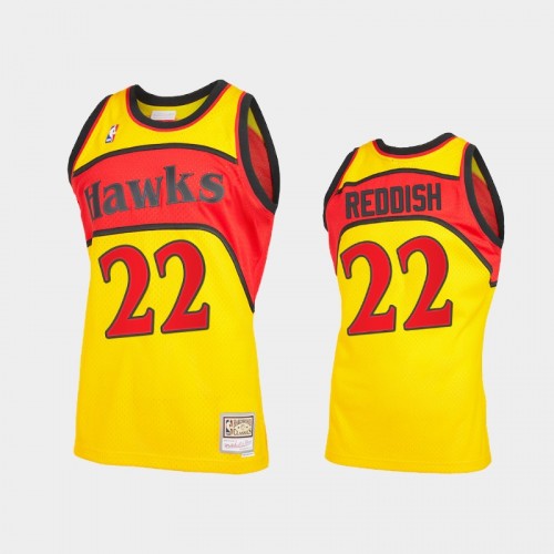 Men's Atlanta Hawks #22 Cam Reddish Yellow Reload 2.0 Jersey