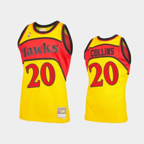 Men's Atlanta Hawks #20 John Collins Yellow Reload 2.0 Jersey