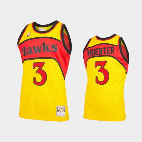 Men's Atlanta Hawks #3 Kevin Huerter Yellow Reload 2.0 Jersey