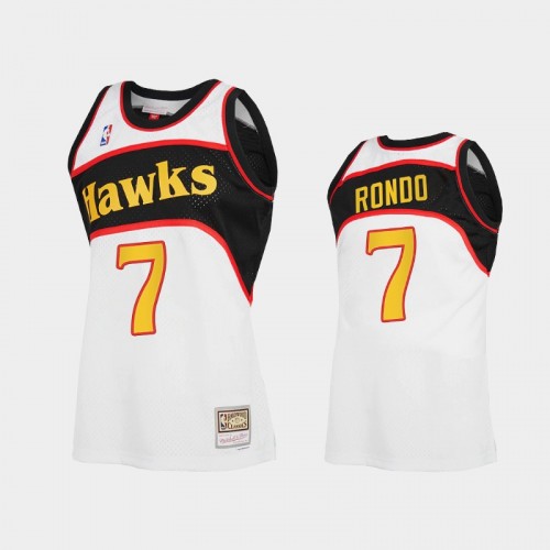 Men's Atlanta Hawks #7 Rajon Rondo White Reload 2.0 Jersey