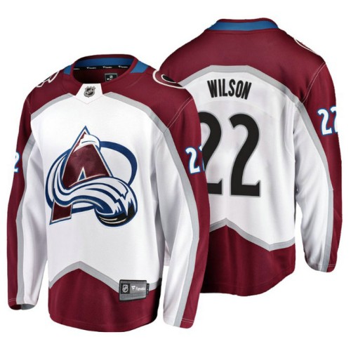 #22 Colin Wilson 2018 Fanatics Branded Breakaway White Away jersey
