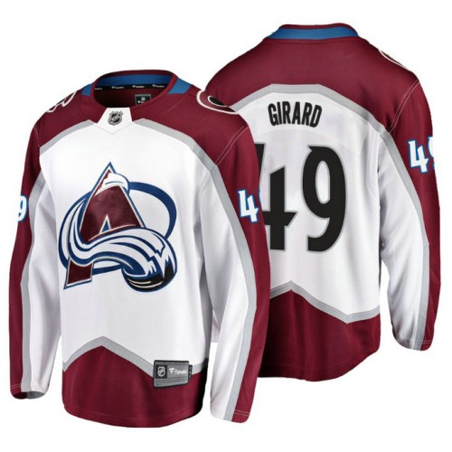 #49 Samuel Girard 2018 Fanatics Branded Breakaway White Away jersey