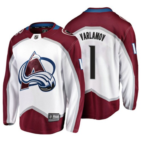 #1 Semyon Varlamov 2018 Fanatics Branded Breakaway White Away jersey