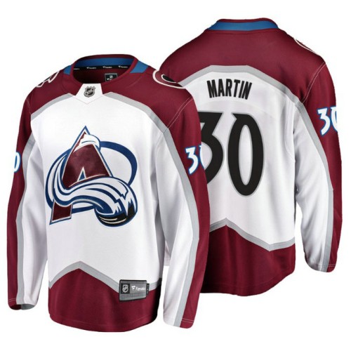 #30 Spencer Martin 2018 Fanatics Branded Breakaway White Away jersey