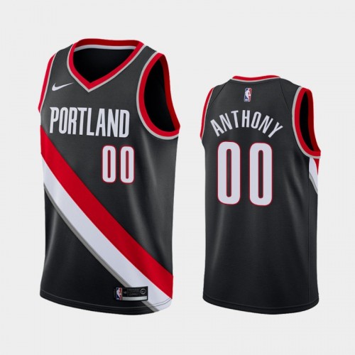 Men's Portland Trail Blazers #00 Carmelo Anthony Black 2020 season Icon Jersey