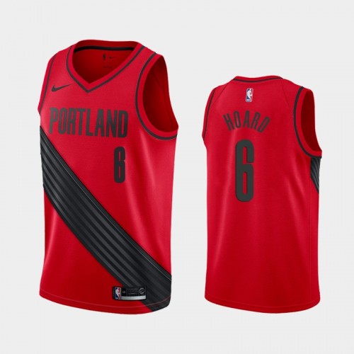 Men's Portland Trail Blazers Jaylen Hoard #6 Red 2019-20 Statement Jersey