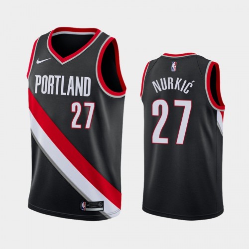 Men's Portland Trail Blazers #27 Jusuf Nurkic Black 2018-19 Icon Jersey