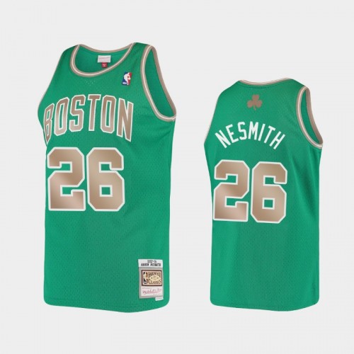 Men's Boston Celtics #26 Aaron Nesmith Kelly Green Hardwood Classics Jersey