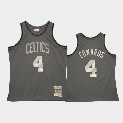 Boston Celtics #4 Carsen Edwards Gray Metal Works Jersey