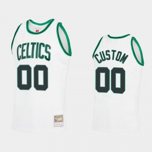 Men's Boston Celtics #00 Custom White Reload 2.0 Jersey