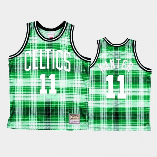 Men's Boston Celtics #11 Enes Kanter Green Private School Hardwood Classics Jersey