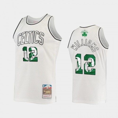 Men's Boston Celtics #12 Grant Williams White 2021 Hardwood Classics Swingman Jersey