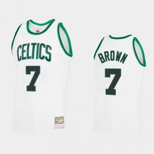 Men's Boston Celtics #7 Jaylen Brown White Reload 2.0 Jersey