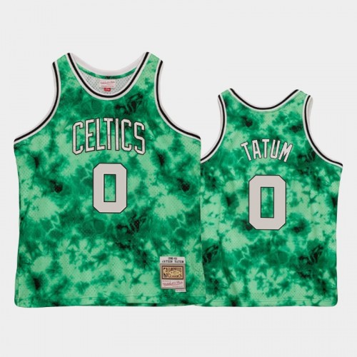 Men's Boston Celtics #0 Jayson Tatum Green Galaxy Jersey
