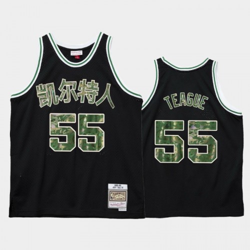 Boston Celtics #55 Jeff Teague Black 2021 Lunar New Year OX Jersey