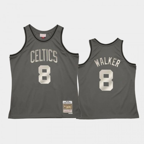 Boston Celtics #8 Kemba Walker Gray Metal Works Jersey