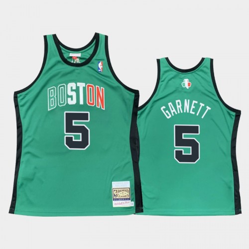 Boston Celtics #5 Kevin Garnett Green 2007-08 Hardwood Classics Throwback Jersey