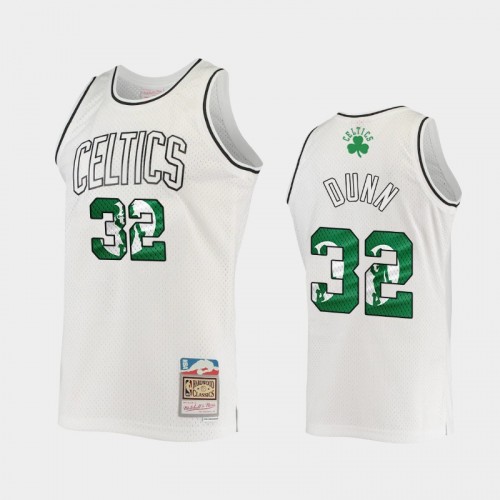 Men's Boston Celtics #32 Kris Dunn White 2021 Hardwood Classics Swingman Jersey