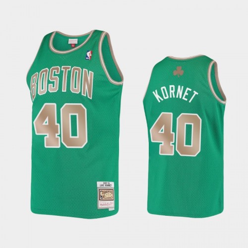 Men's Boston Celtics #40 Luke Kornet Kelly Green Hardwood Classics Jersey