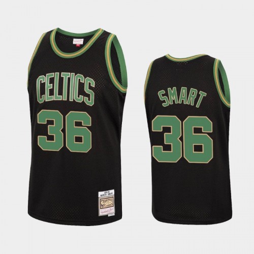 Boston Celtics #36 Marcus Smart Black Reload Hardwood Classics Jersey