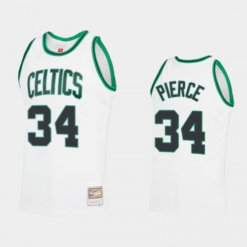 Men's Boston Celtics #34 Paul Pierce White Reload 2.0 Jersey