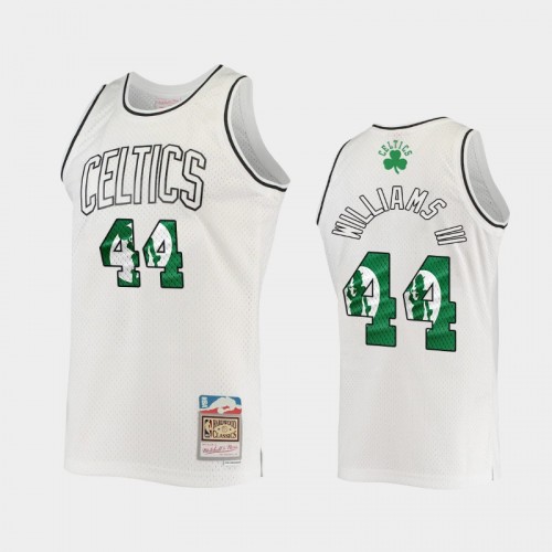 Men's Boston Celtics #44 Robert Williams III White 2021 Hardwood Classics Swingman Jersey