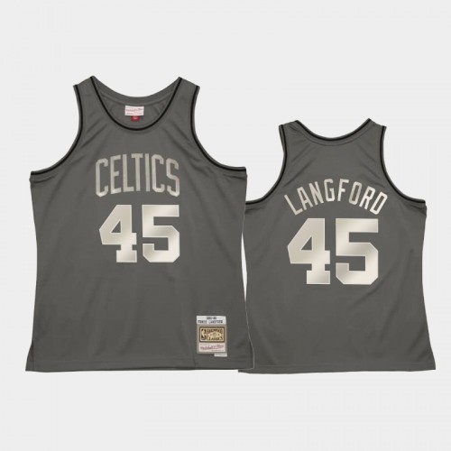 Boston Celtics #45 Romeo Langford Gray Metal Works Jersey