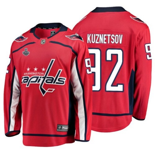 #92 Evgeny Kuznetsov Red Breakaway Player Home Stanley Cup Final Bound 2018 Jersey