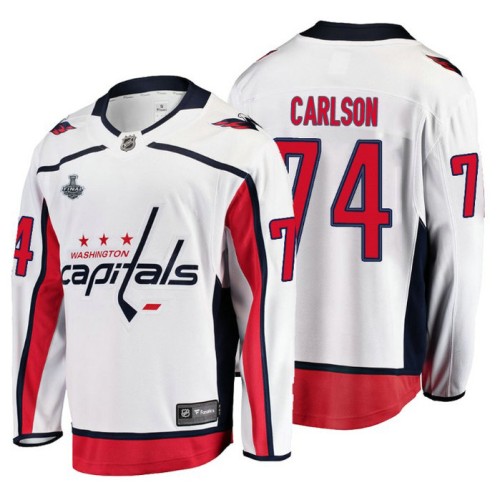 #74 John Carlson 2018 Stanley Cup Final Bound Breakaway Player Away White Jersey