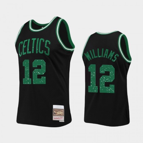 Men's Boston Celtics #12 Grant Williams Black Rings Collection Jersey