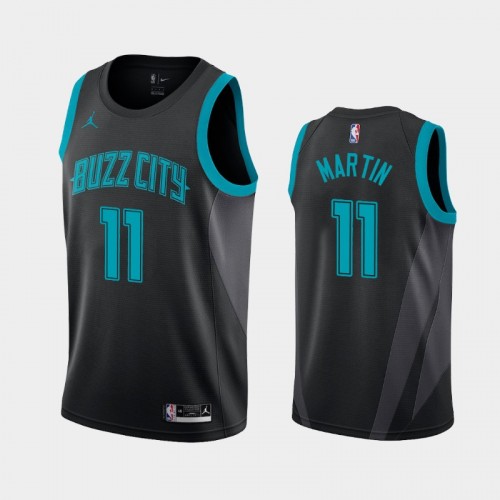 Men's Charlotte Hornets #11 Cody Martin Black City Jersey - 2019 NBA Draft